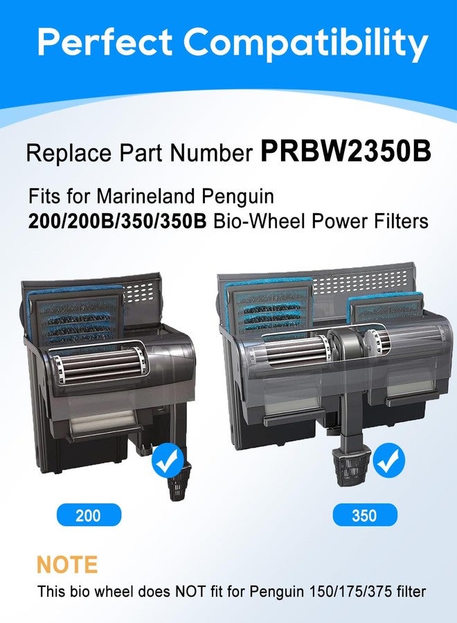 Cunina Bio Wheel Aquarium Filter Compatible with Marineland Penguin 200 200B 350 350B, Assembly Bio-Wheel Power Filters & Fish Tank Filters Replacement for PRBW2350B, 2 Pack - Image 2